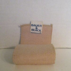 #90 VINTAGE Bauer & Black Elastic Band w/ 2 snaps 8.5" Long